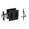 Delaney Hardware Contemporary Square Black Entry Door Sliding Pocket Door Lock 370004 - alternate 2